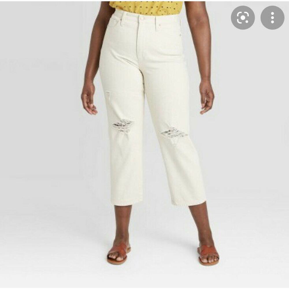 Universal Thread High-Rise Vintage Crop‎ Straight Leg Jeans 16 NWT